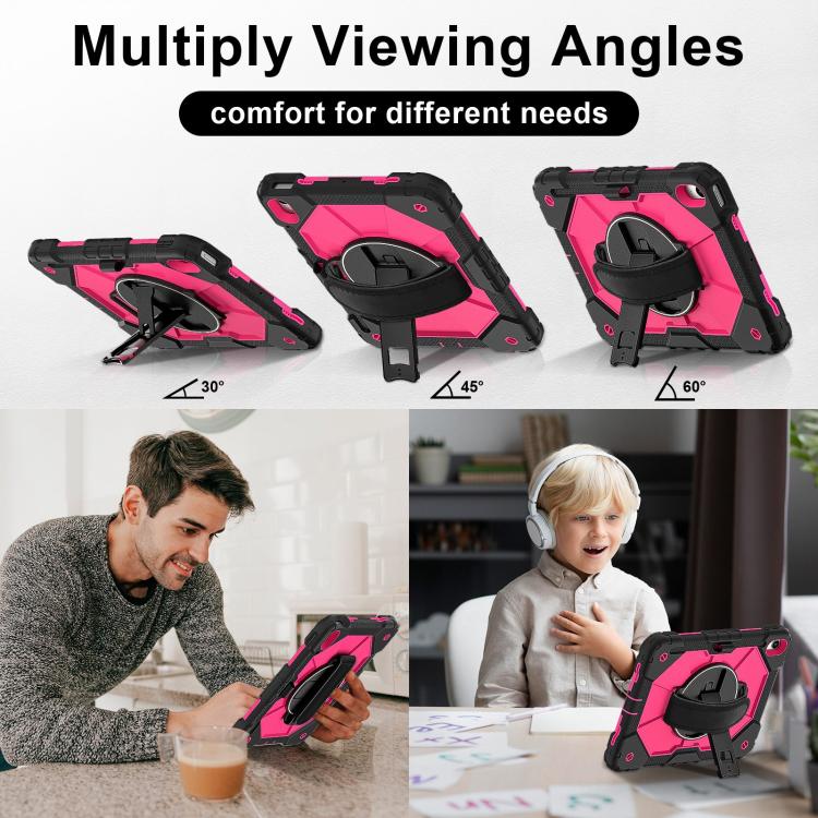 For iPad 2025 / 2022 Contrast Color Robot Silicone Hybrid PC Tablet Case