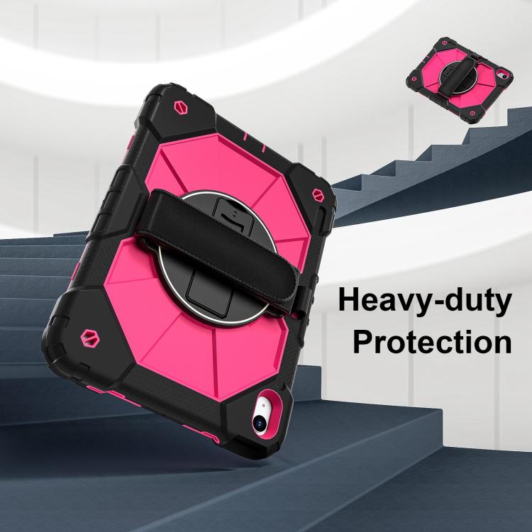 For iPad 2025 / 2022 Contrast Color Robot Silicone Hybrid PC Tablet Case