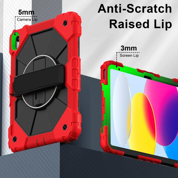 For iPad 2025 / 2022 Contrast Color Robot Silicone Hybrid PC Tablet Case