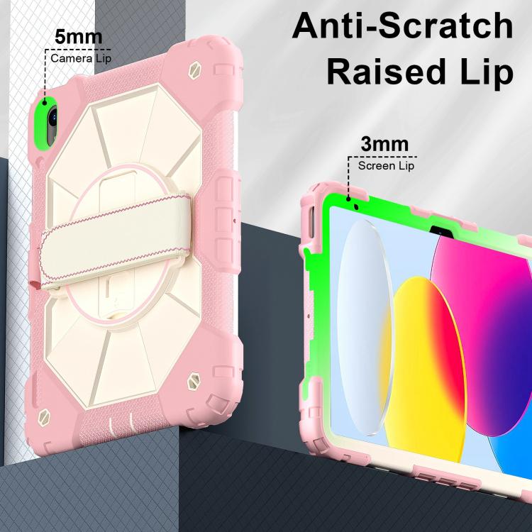 For iPad 2025 / 2022 Contrast Color Robot Silicone Hybrid PC Tablet Case
