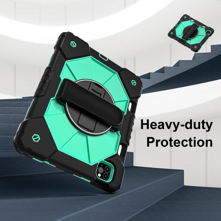 For iPad Air 5 / 4 / Pro 11 Contrast Color Robot Silicone Hybrid PC Tablet Case