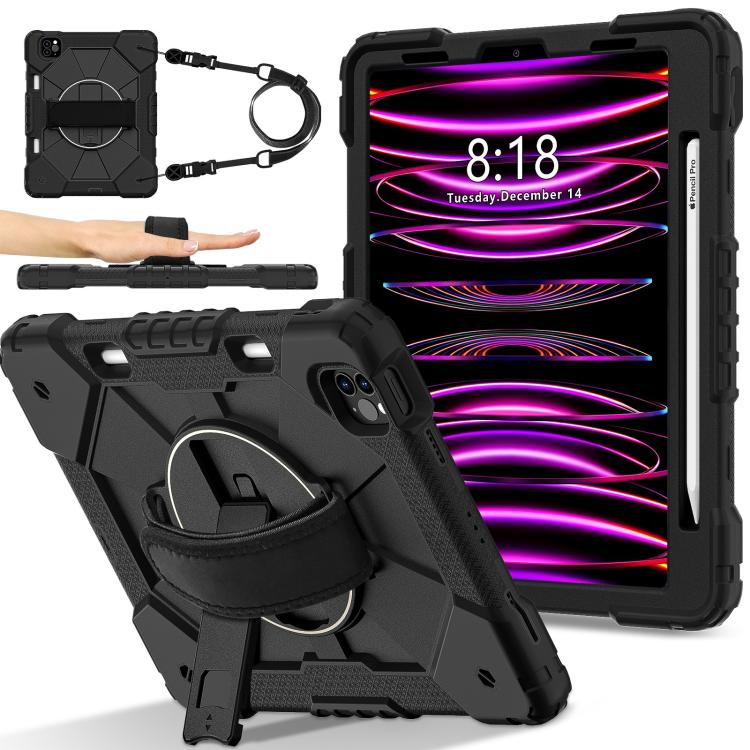 For iPad Air 5 / 4 / Pro 11 Contrast Color Robot Silicone Hybrid PC Tablet Case