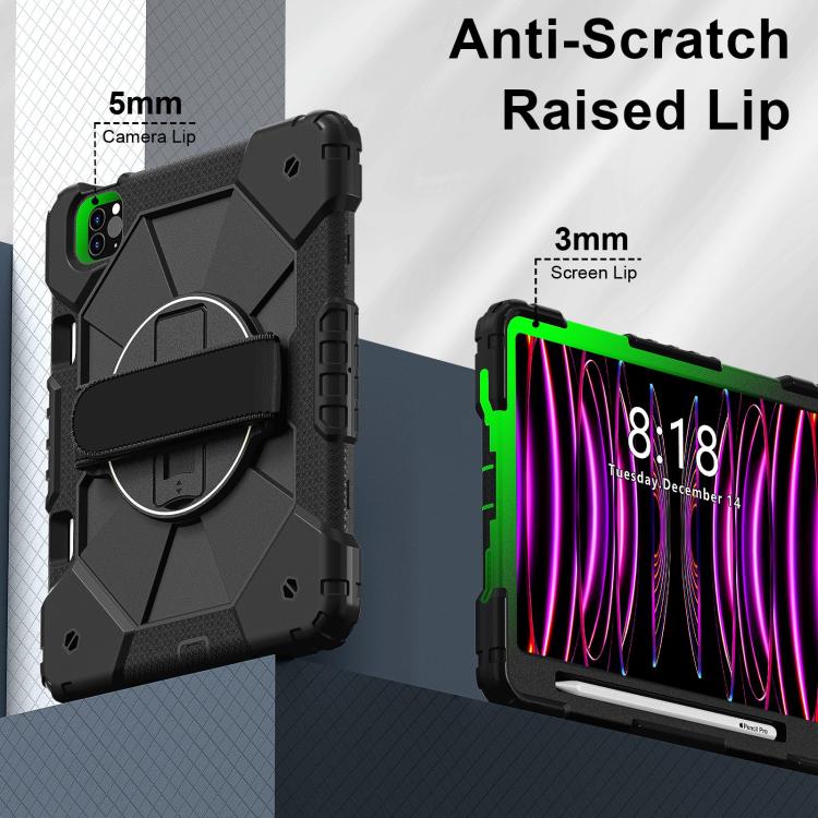 For iPad Air 5 / 4 / Pro 11 Contrast Color Robot Silicone Hybrid PC Tablet Case