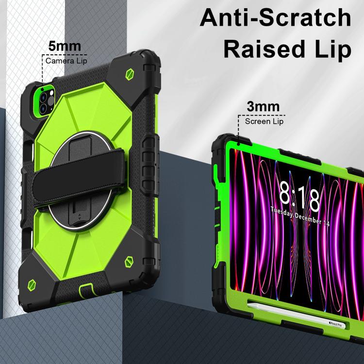 For iPad Air 5 / 4 / Pro 11 Contrast Color Robot Silicone Hybrid PC Tablet Case