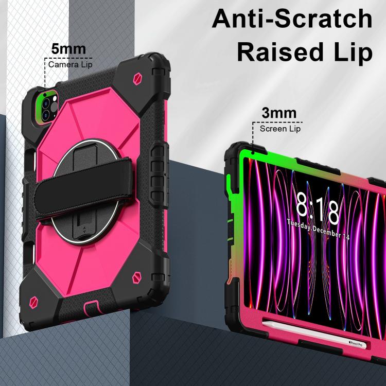 For iPad Air 5 / 4 / Pro 11 Contrast Color Robot Silicone Hybrid PC Tablet Case