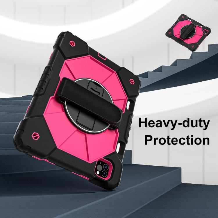 For iPad Air 5 / 4 / Pro 11 Contrast Color Robot Silicone Hybrid PC Tablet Case