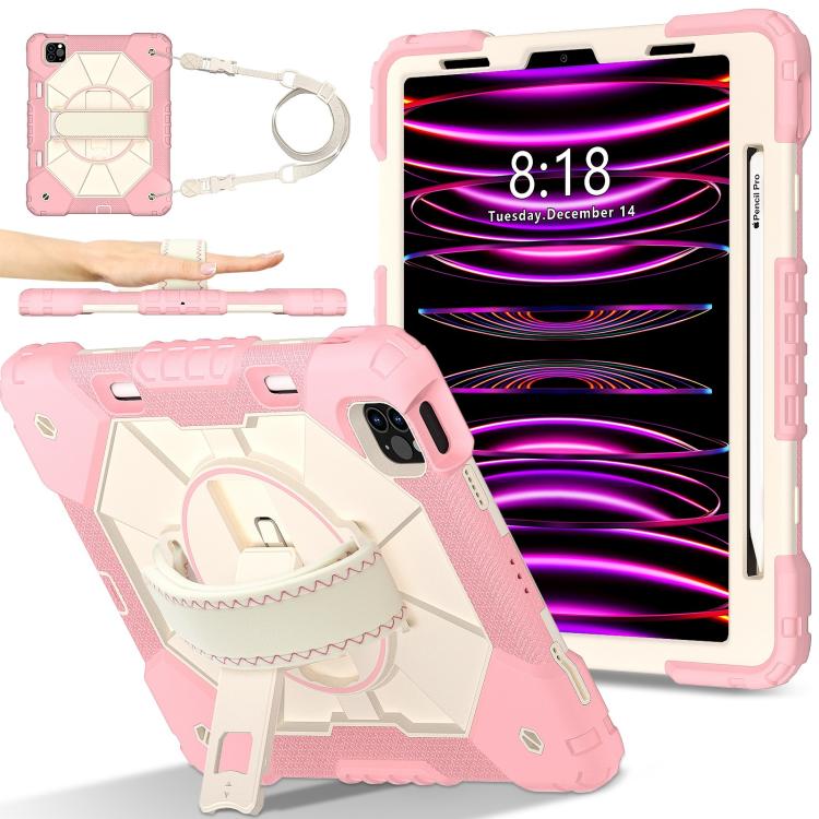 For iPad Air 5 / 4 / Pro 11 Contrast Color Robot Silicone Hybrid PC Tablet Case