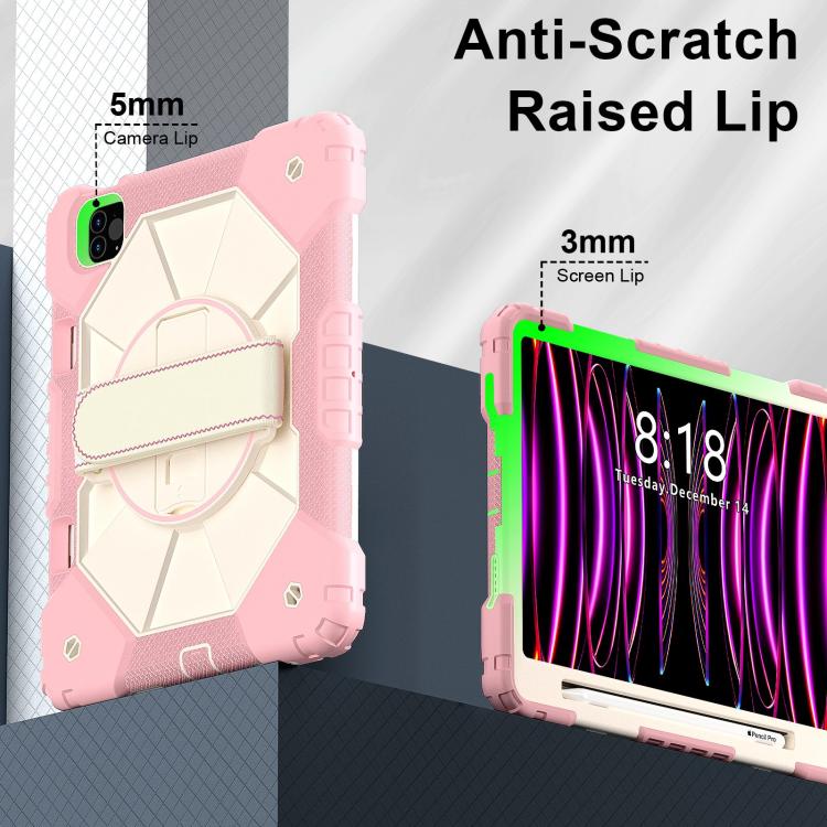 For iPad Air 5 / 4 / Pro 11 Contrast Color Robot Silicone Hybrid PC Tablet Case