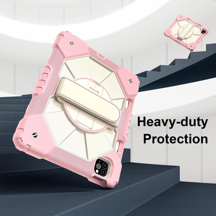For iPad Air 5 / 4 / Pro 11 Contrast Color Robot Silicone Hybrid PC Tablet Case