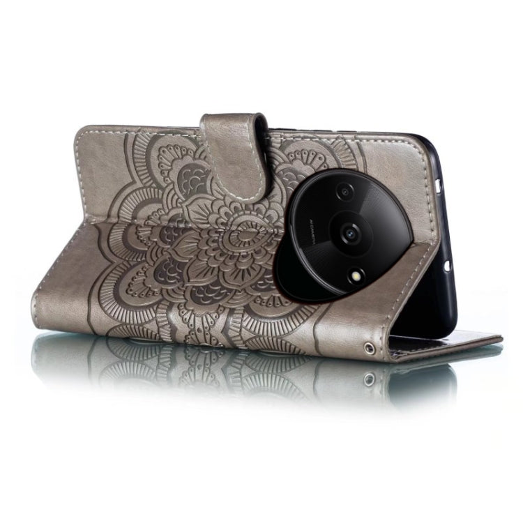 For Xiaomi Redmi A3 Sun Mandala Embossing Pattern Phone Leather Case