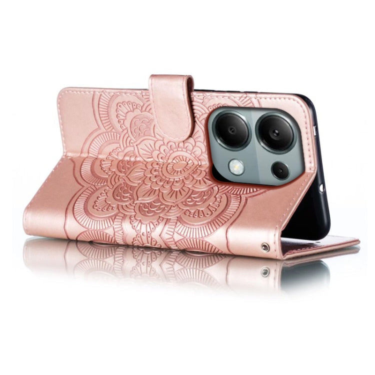 For Xiaomi Redmi Note 13 Pro 4G Sun Mandala Embossing Pattern Phone Leather Case