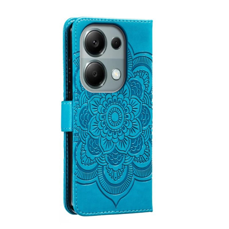 For Xiaomi Redmi Note 13 Pro 4G Sun Mandala Embossing Pattern Phone Leather Case