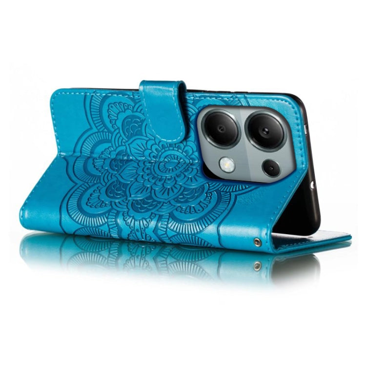 For Xiaomi Redmi Note 13 Pro 4G Sun Mandala Embossing Pattern Phone Leather Case