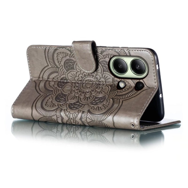 For Xiaomi Redmi Note 13 4G Sun Mandala Embossing Pattern Phone Leather Case