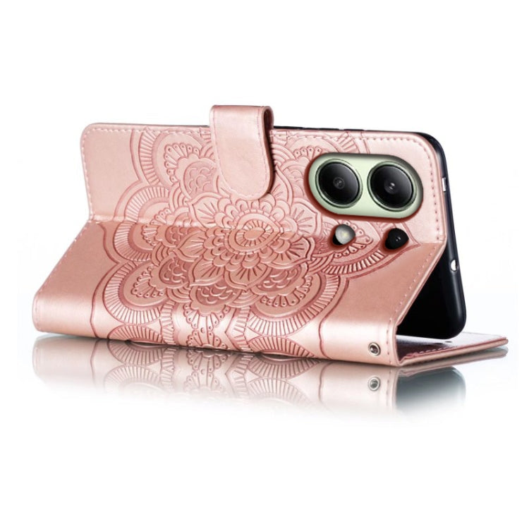 For Xiaomi Redmi Note 13 4G Sun Mandala Embossing Pattern Phone Leather Case
