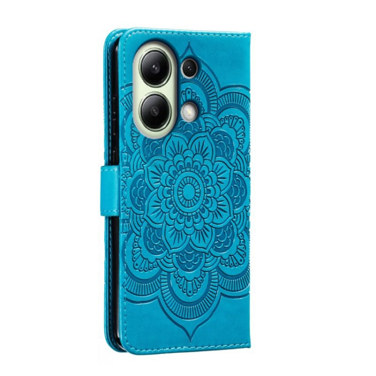 For Xiaomi Redmi Note 13 4G Sun Mandala Embossing Pattern Phone Leather Case