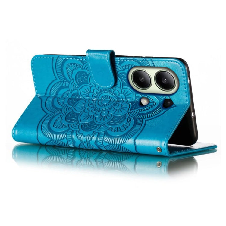 For Xiaomi Redmi Note 13 4G Sun Mandala Embossing Pattern Phone Leather Case