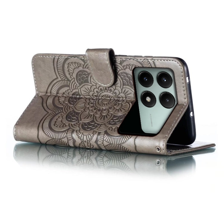 For Xiaomi Redmi K70E Sun Mandala Embossing Pattern Phone Leather Case