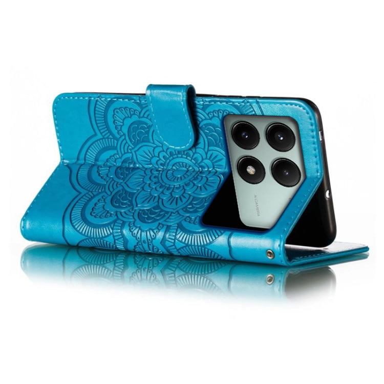 For Xiaomi Redmi K70E Sun Mandala Embossing Pattern Phone Leather Case