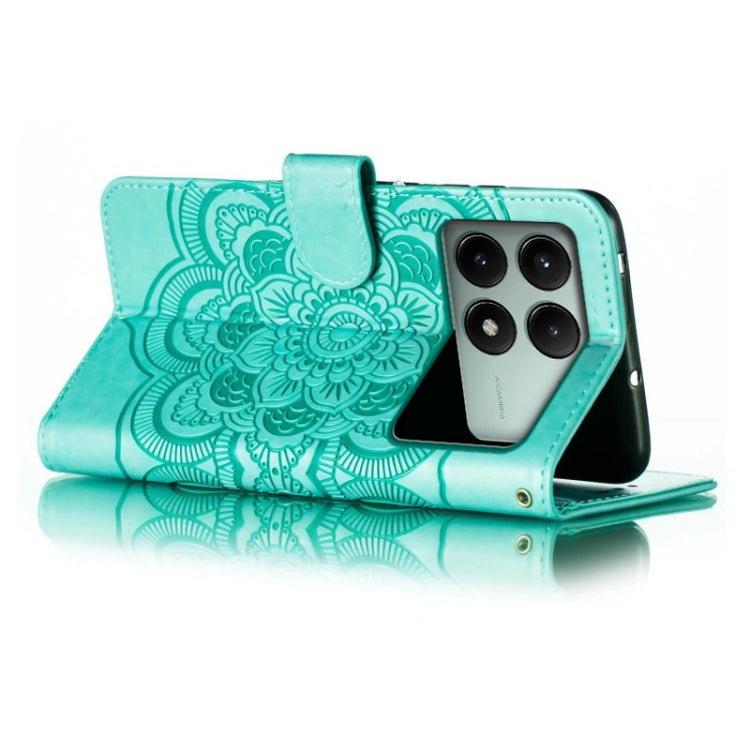 For Xiaomi Redmi K70E Sun Mandala Embossing Pattern Phone Leather Case