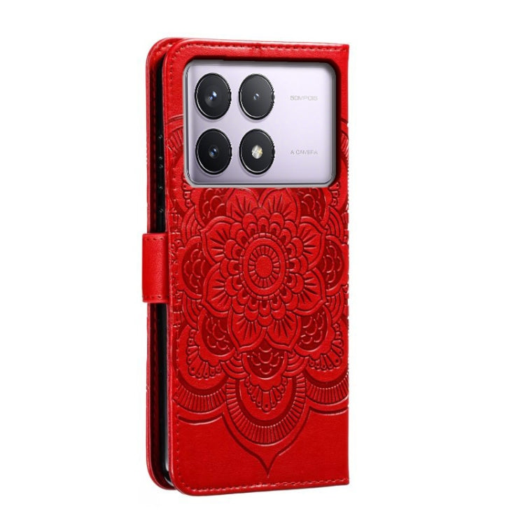 For Xiaomi Redmi K70 Sun Mandala Embossing Pattern Phone Leather Case