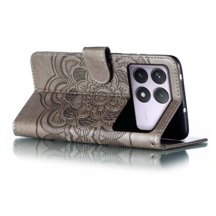 For Xiaomi Redmi K70 Sun Mandala Embossing Pattern Phone Leather Case