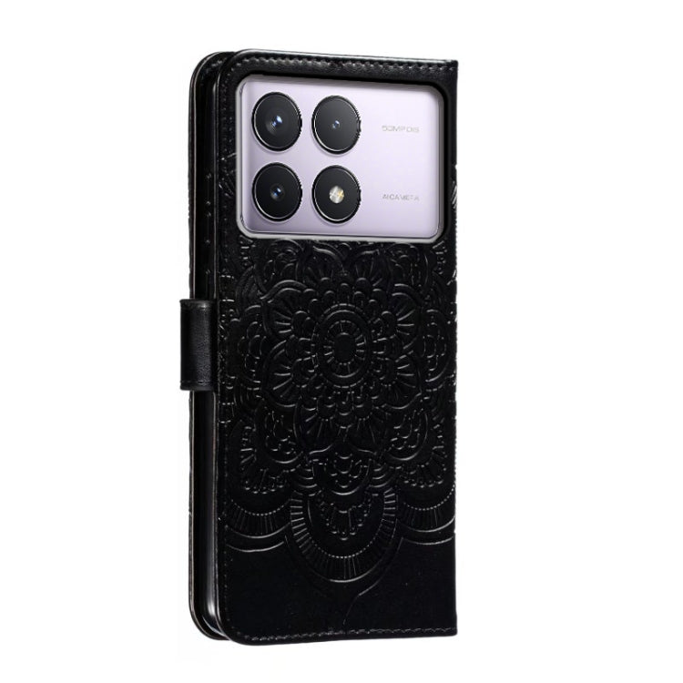 For Xiaomi Redmi K70 Sun Mandala Embossing Pattern Phone Leather Case