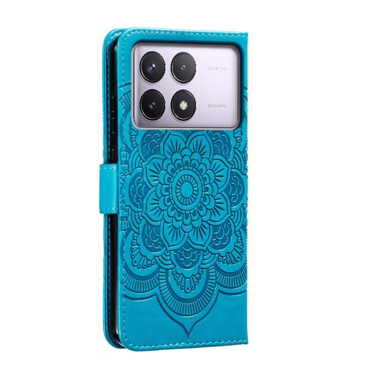 For Xiaomi Redmi K70 Sun Mandala Embossing Pattern Phone Leather Case