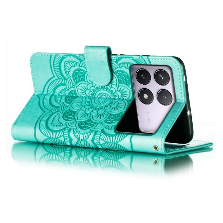 For Xiaomi Redmi K70 Sun Mandala Embossing Pattern Phone Leather Case