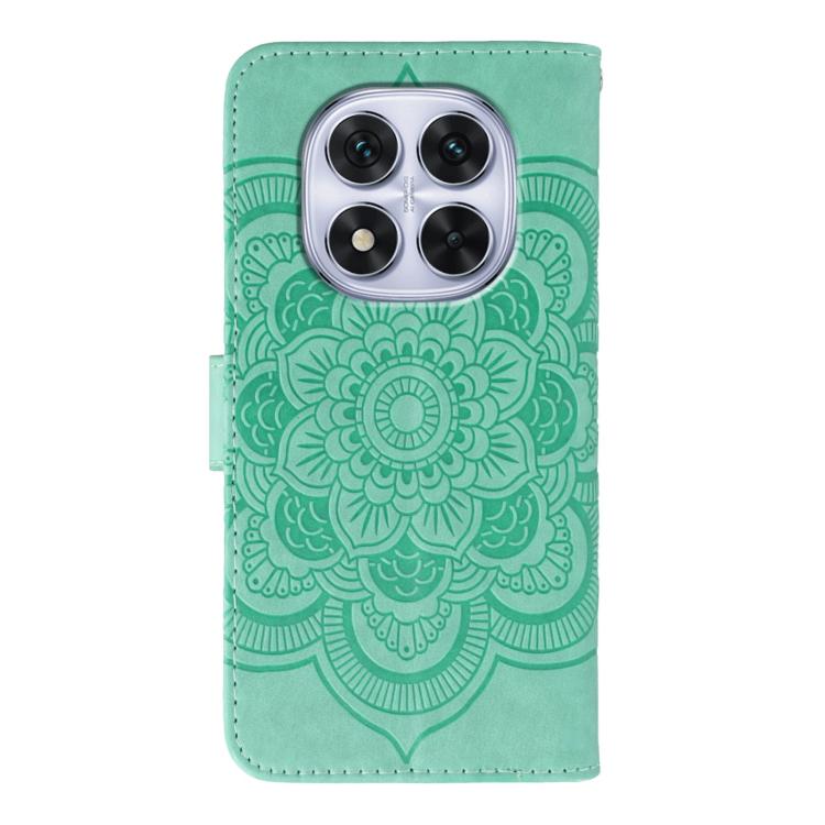 For Redmi Note 14 Pro 4G / 5G / Note 14 Pro+ Sun Mandala Embossing Pattern Phone Leather Case