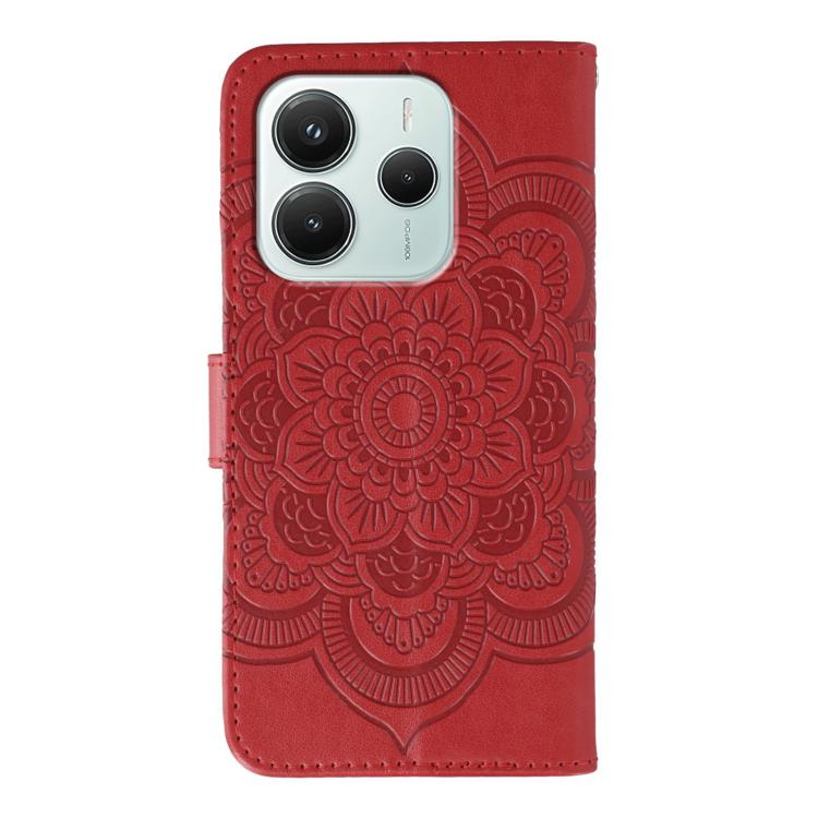 For Redmi Note14 4G 163.25mm Sun Mandala Embossing Pattern Phone Leather Case