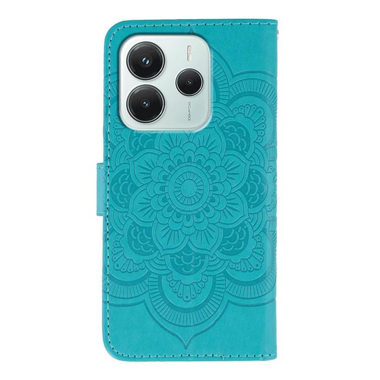 For Redmi Note 14 5G Sun Mandala Embossing Pattern Phone Leather Case
