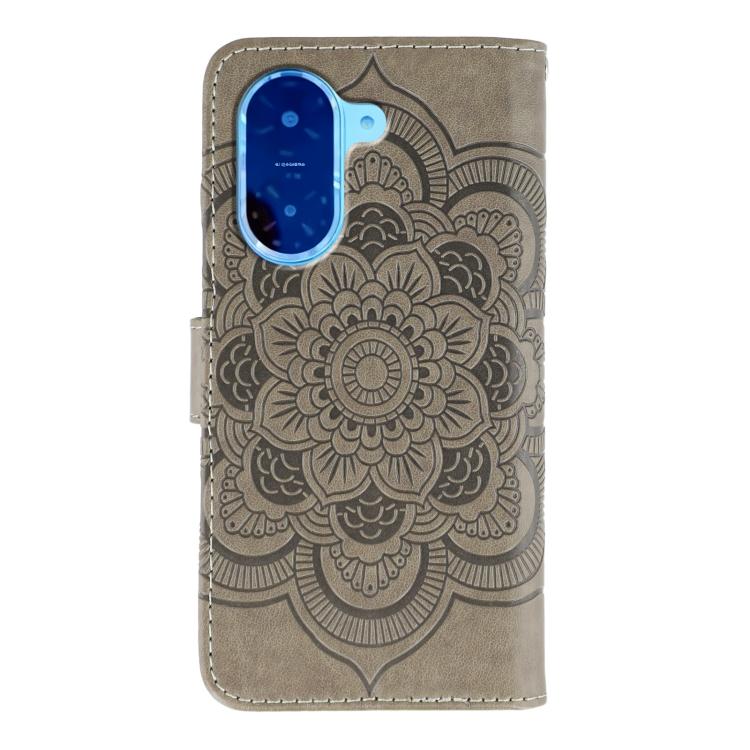 For Redmi A5 4G 173.3mm Sun Mandala Embossing Pattern Phone Leather Case