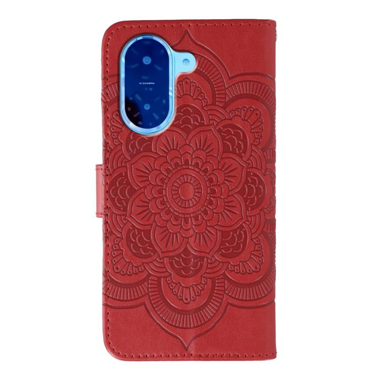 For Redmi A5 4G 171.7mm / Poco C71 4G Sun Mandala Embossing Pattern Phone Leather Case