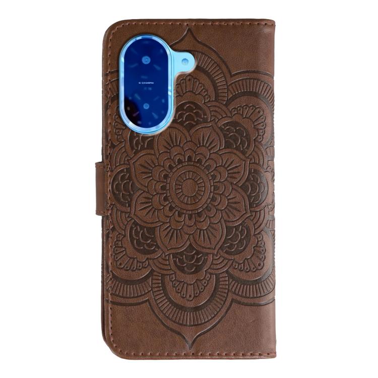 For Redmi A5 4G 171.7mm / Poco C71 4G Sun Mandala Embossing Pattern Phone Leather Case