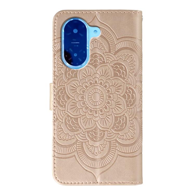For Redmi A5 4G 171.7mm / Poco C71 4G Sun Mandala Embossing Pattern Phone Leather Case