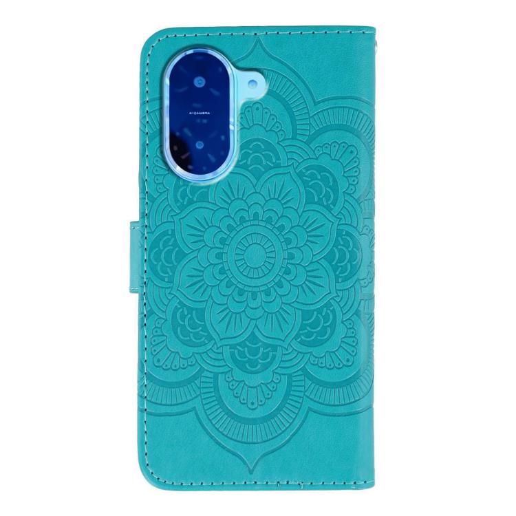 For Redmi A5 4G 171.7mm / Poco C71 4G Sun Mandala Embossing Pattern Phone Leather Case