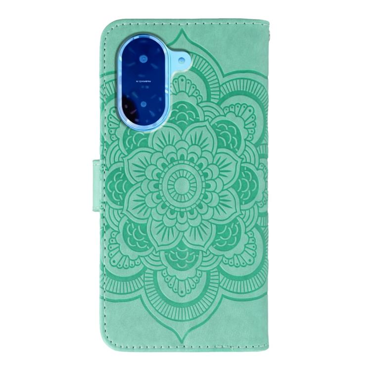 For Redmi A5 4G 171.7mm / Poco C71 4G Sun Mandala Embossing Pattern Phone Leather Case