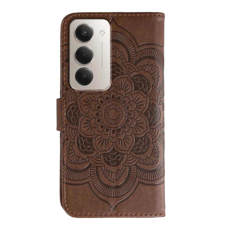 For Redmi 15 5G Global / 15 4G SEA Sun Mandala Embossing Pattern Phone Leather Case