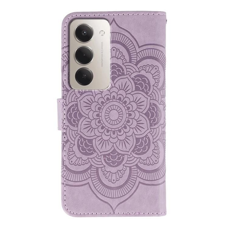 For Redmi 15 5G / 4G EU 171mm Sun Mandala Embossing Pattern Phone Leather Case