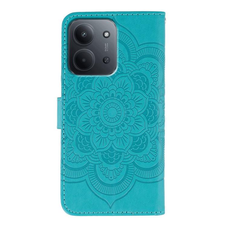 For Redmi 15C 5G / 4G Global 171mm Sun Mandala Embossing Pattern Phone Leather Case