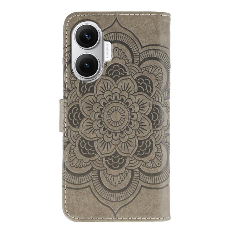 For Redmi Turbo 4 Pro 5G / Poco F7 Sun Mandala Embossing Pattern Phone Leather Case