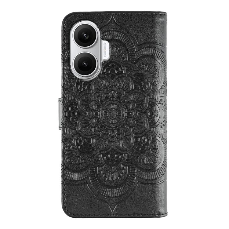 For Redmi Turbo 4 Pro 5G / Poco F7 Sun Mandala Embossing Pattern Phone Leather Case