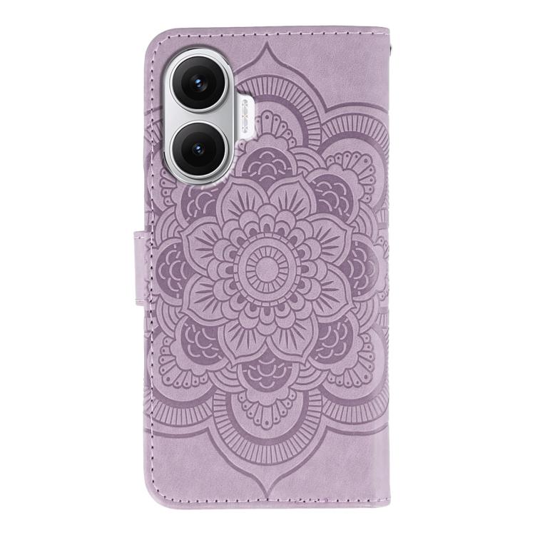For Redmi Turbo 4 Pro 5G / Poco F7 Sun Mandala Embossing Pattern Phone Leather Case