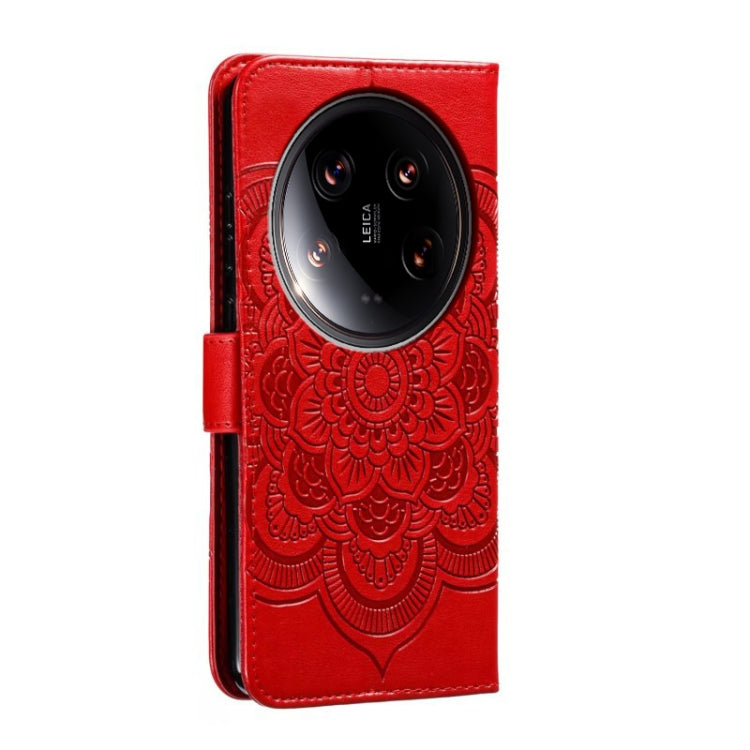 For Xiaomi 14 Ultra Sun Mandala Embossing Pattern Phone Leather Case
