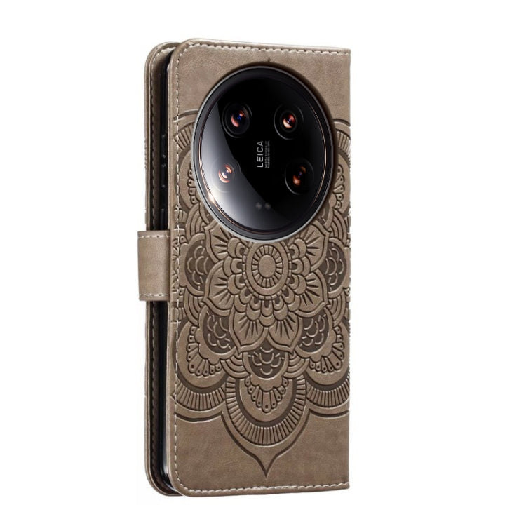 For Xiaomi 14 Ultra Sun Mandala Embossing Pattern Phone Leather Case