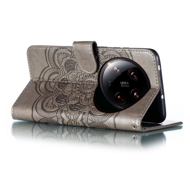 For Xiaomi 14 Ultra Sun Mandala Embossing Pattern Phone Leather Case