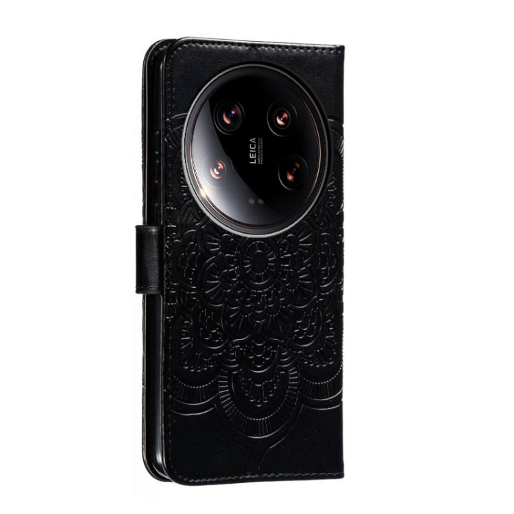 For Xiaomi 14 Ultra Sun Mandala Embossing Pattern Phone Leather Case