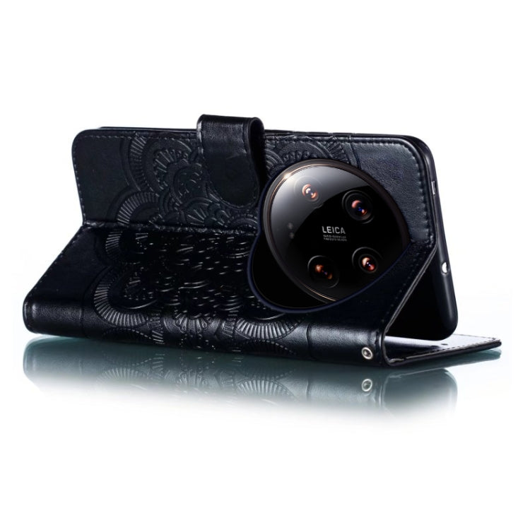 For Xiaomi 14 Ultra Sun Mandala Embossing Pattern Phone Leather Case