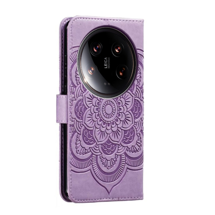 For Xiaomi 14 Ultra Sun Mandala Embossing Pattern Phone Leather Case